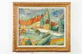 Jean Jacques Kerogan, Port Scene of St, Oil on canvas