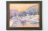Samuel Baldwin Pratt, Winter Landscape, Oil on board