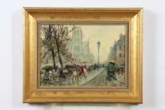 Merio Ameglio, Notre Dame, Oil on canvas