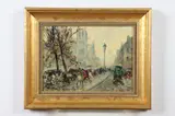 Merio Ameglio, Notre Dame, Oil on canvas