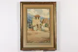 P. Nouille, Mountain Villa, Watercolor