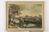 French School, View of Paris, Oil on canvas