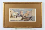 Frank Edward Johnson, Street Scene, Watercolor
