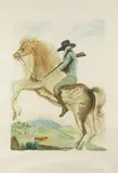 Caballero by Salvador Dalí, Color lithograph, sold Sep 2017