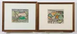 Karl Knaths, DUNE SERIES #1 and DUNE SERIES #2: TWO WORKS, each stamped lower right and estate stamped verso
