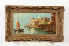 William G Meadows, GRAND CANAL and DOGES PALACE: PAIR, each signed, Oil on canvas