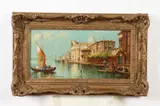 William G Meadows, GRAND CANAL and DOGES PALACE: PAIR, each signed, Oil on canvas