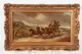 John Maggs, Coaching in the Wind, Oil on canvas
