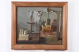 John Stanton Ward, Self-Portrait with Model Beside Easel, Oil on canvas