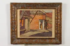 Martin Jacob Jackson, Street Scene, Oil on board