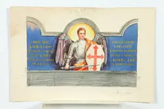 Allyn Cox, Saint Michael, Watercolor on paper