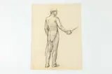 Allyn Cox, Study for West Point Cadet Holding Sword, PROVENANCE: Study for "West Point in 1839" oil on canvas
