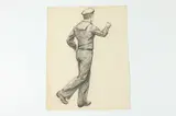 Allyn Cox, Study for Civil War Sailor, Civil War, 1865" oil on canvas