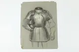 Allyn Cox, Study of Torso in Armor, STUDY OF TORSO IN ARMOR, charcoal on paper