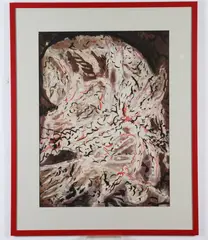 Enrique Tábara, Abstract, Gouache on paper