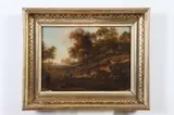 Figures on Road by Continental School, Oil on canvas in "as is " condition, sold Nov 2017