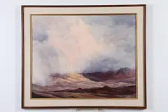 Robert Leroy Knudson, Storm in the Country, Oil on board