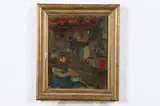 Seated Woman by Continental School, Oil on canvas, sold Nov 2017