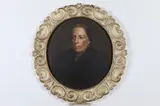 Untitled by American School, PORTRAIT OF WOMAN WITH GOLD HOOP EARRINGS, oil on board, offered Nov 2017