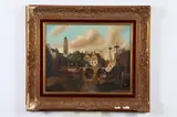 European Street Scene by Continental School, Oil on canvas, offered Nov 2017
