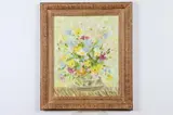 J. Bary-Nouty, Bouquet Pastel, Oil on canvas