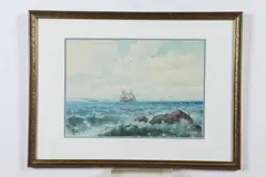Royal Hill Milleson, Off the Coast, Watercolor