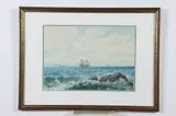 Royal Hill Milleson, Off the Coast, Watercolor