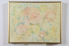Tom Yanosky, Floral Motif, Acrylic on canvas.