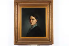 Topettiso, Portrait of Young Woman with Brooch, Oil on canvas