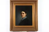 Topettiso, Portrait of Young Woman with Brooch, Oil on canvas