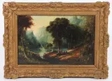 Figures by Water by Continental School, FIGURES BY WATER, oil on canvas laid on panel, offered Nov 2017