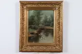 Duck Pond by Continental School, DUCK POND, oil on canvas, offered Nov 2017
