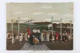 Samuel Koch, Boardwalk Scene, Oil on canvas