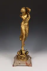 Charles Samuel, Maiden with Cornucopia and Cupids, Gilt bronze - Height: 20 in