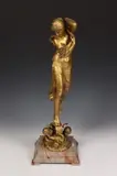 Charles Samuel, Maiden with Cornucopia and Cupids, Gilt bronze - Height: 20 in