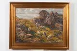 Carl Budtz-Møller, Sheep Grazing, Oil on canvas