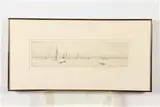 Sailboats and Dinghies Off Coast of Ryde by William Lionel Wyllie, Etching., sold Dec 2017