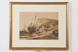 Continental School, Fishing Village, FISHING VILLAGE, watercolor