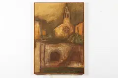 T. Kordan, Church, Oil on canvas