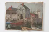 Alaska Salmon Factory by Dorothy Elizabeth Smith Gruening, Oil on canvas, offered Dec 2017