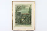 French School, Port Scene, Color lithograph