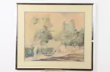 Landscape by American School, Watercolor, offered Dec 2017