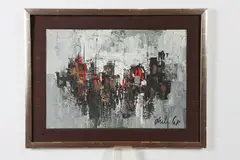Shaul Ohali, Abstract, Oil on board