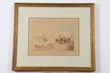 Thomas Rowlandson, Figures by the River Shore and Sailboats, FIGURES BY THE RIVER SHORE AND SAILBOATS, watercolor