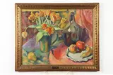 Mary Frances Lovy, Still Life with Flowers, Oil on canvas