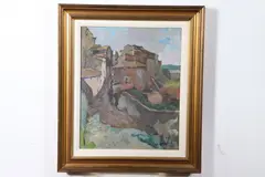 Joan Iranzo, Pueblos, Oil on board