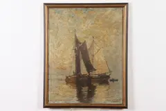 Hendricks A. Hallett, Sailing Vessels, Oil on board.