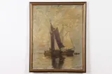Hendricks A. Hallett, Sailing Vessels, Oil on board.