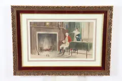 Leon Moran, Asleep by the Fire, Watercolor