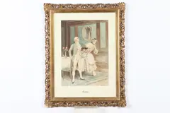 Leon Moran, Flirtation, Watercolor